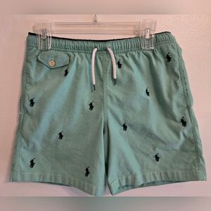 Polo Ralph Lauren Boys Swim Trunks Shorts Green Navy Size Large (14/16)